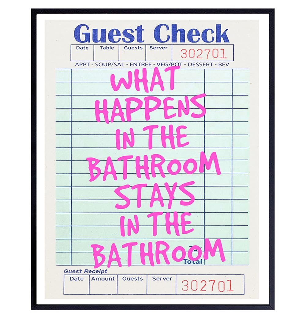 Preppy funny Bathroom Wall Art Bathroom Decor for Women