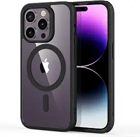ESR para iPhone 14 Pro capa, compatível com MagSafe, proteção de nível militar, resistente ao amarelecimento, parte traseira resistente a arranhões, Preto