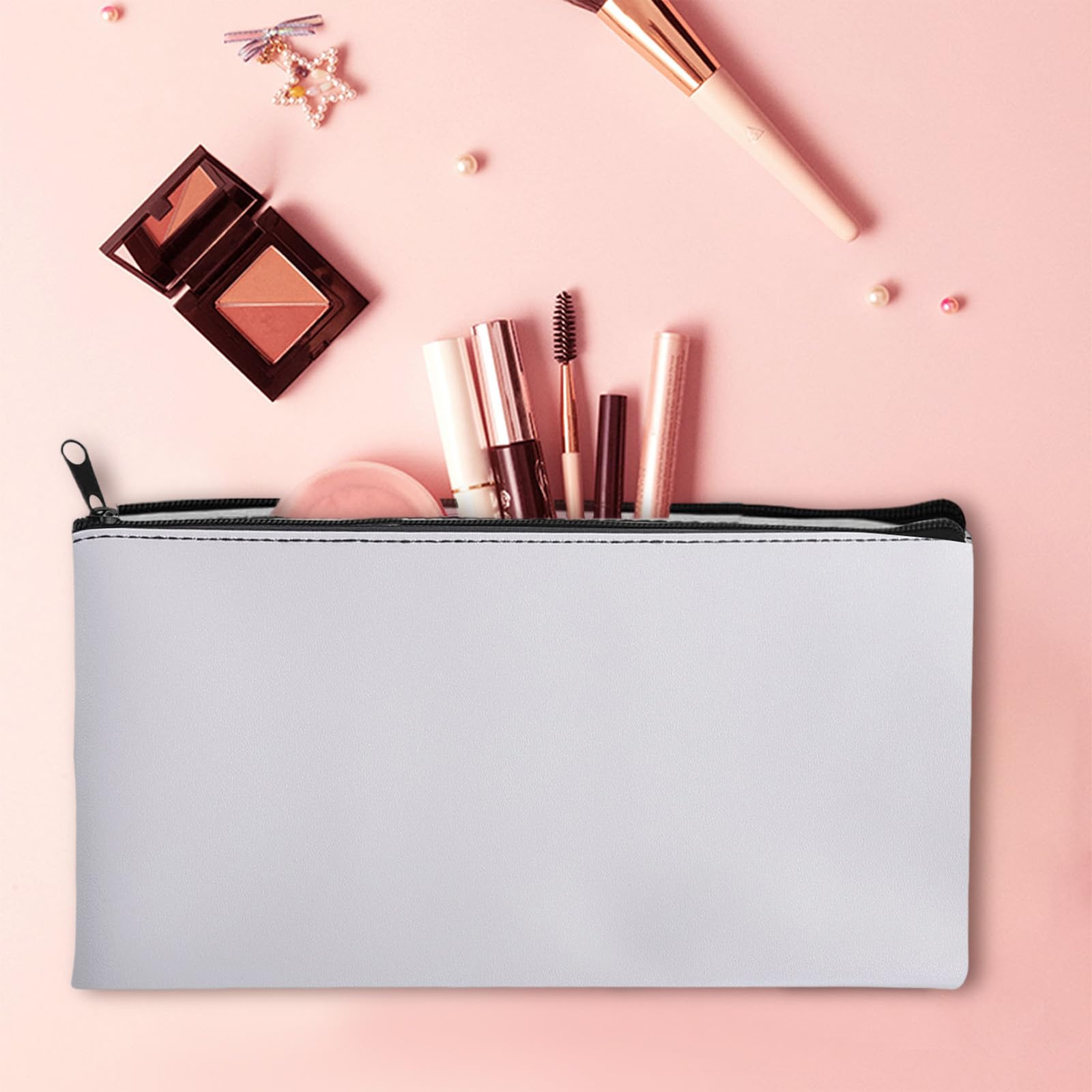Bolsa para Billetes Impermeable PU 27x15 cm con Cremallera 3 Piezas