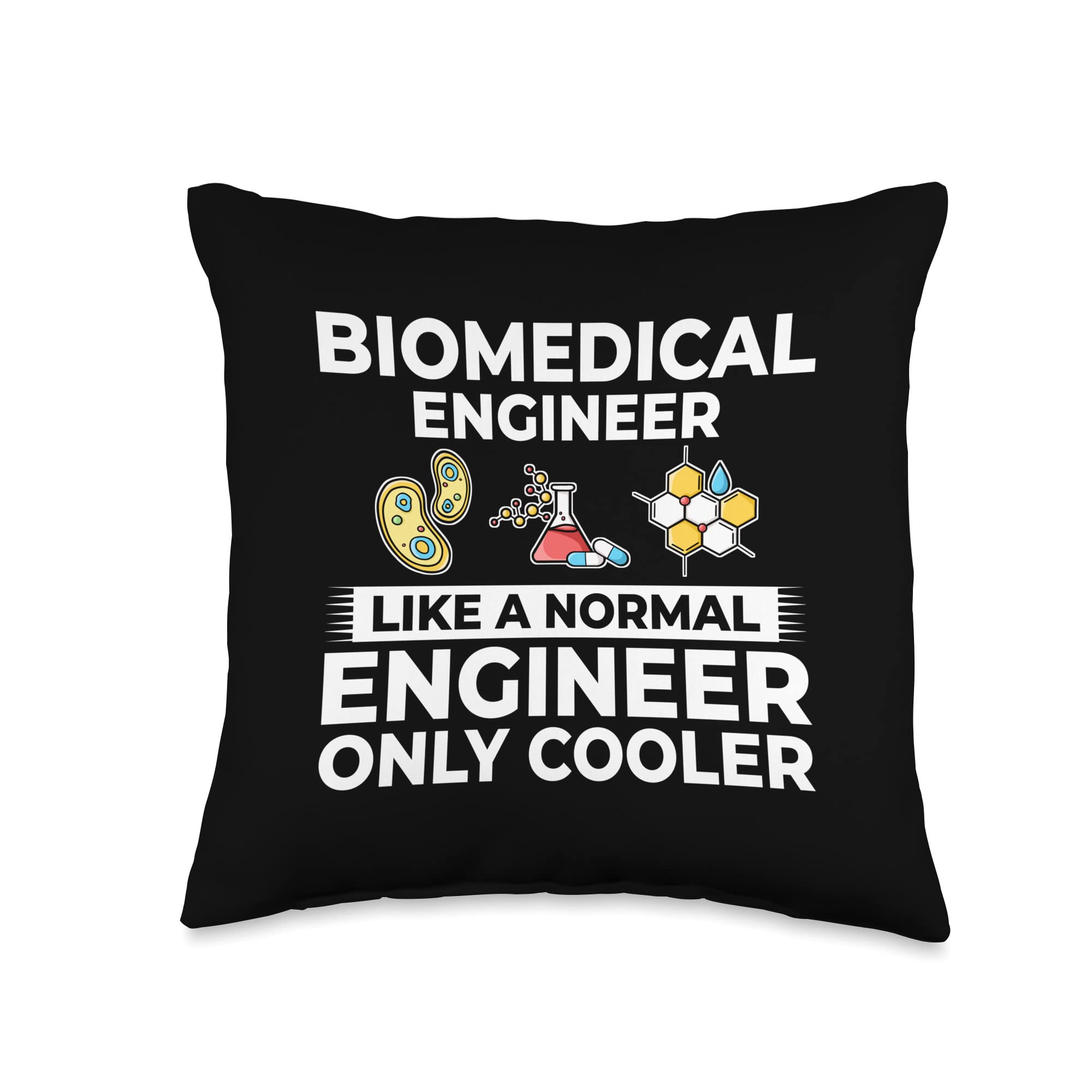 Biomed Engineer Bioengineering Throw Pillow, 16x16, Multicolor