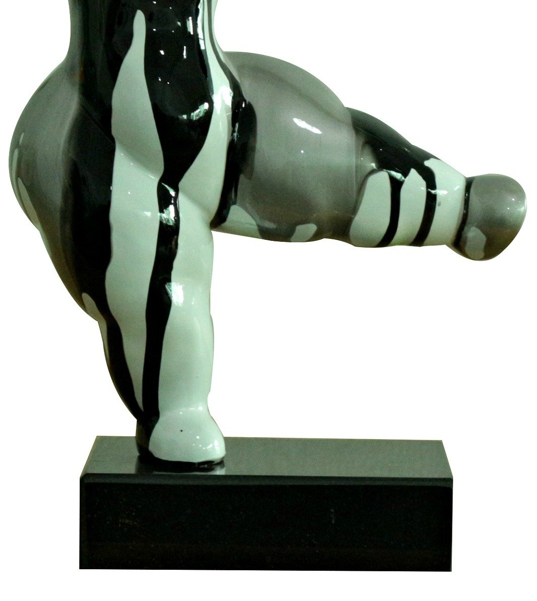 Meubletmoi Statuetta Donna Statua Ballerina Decorazione Grigia Nera Stile Pop Art – Oggetto Design Moderno
