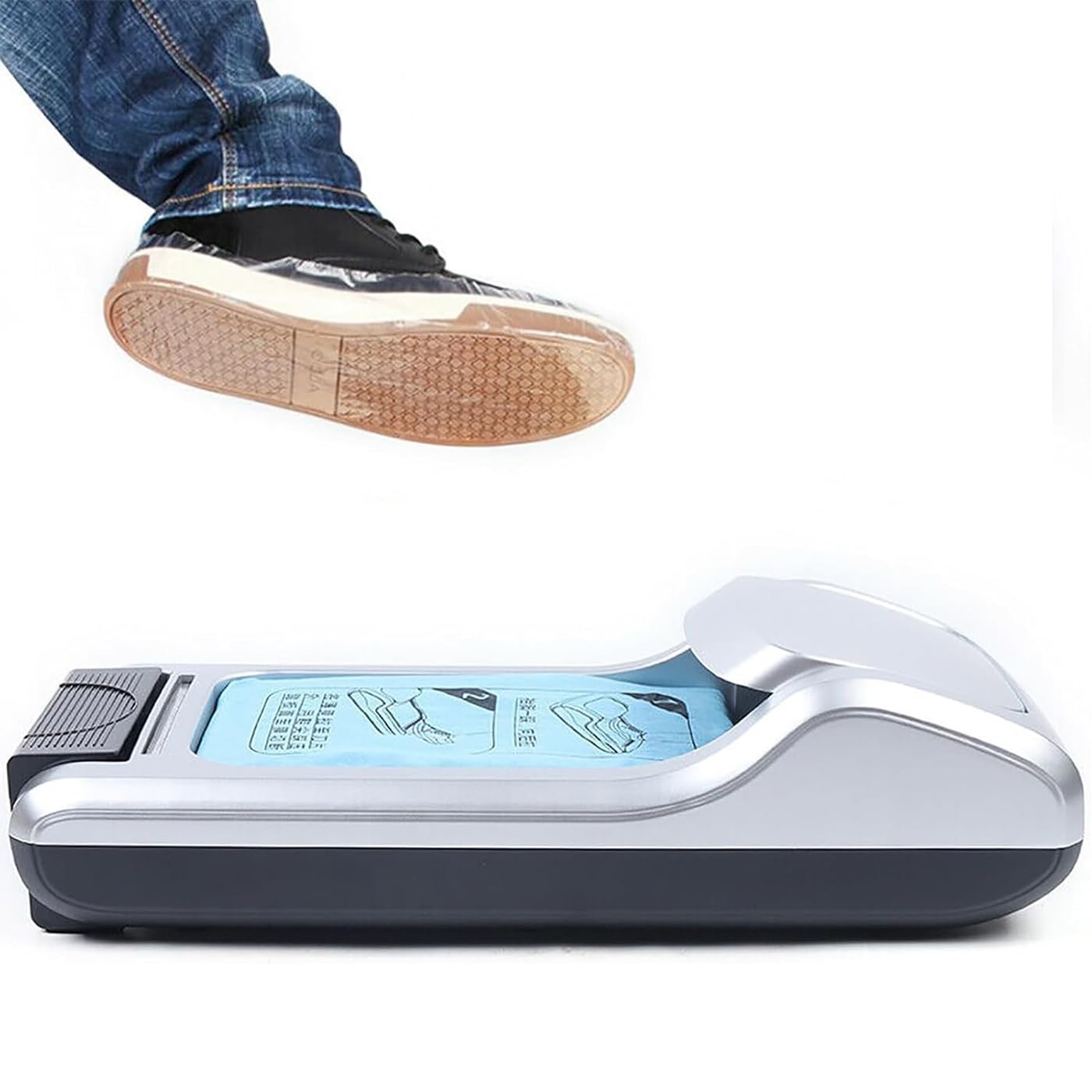 Dispenser Automatico di Copriscarpe, Macchina USA e Getta per Copriscarpe con 1 Rotolo di Pellicola per Scarpe, Funzione Antiscivolo, Macchina per Pellicola per Scarpe, Macchina per copriscar