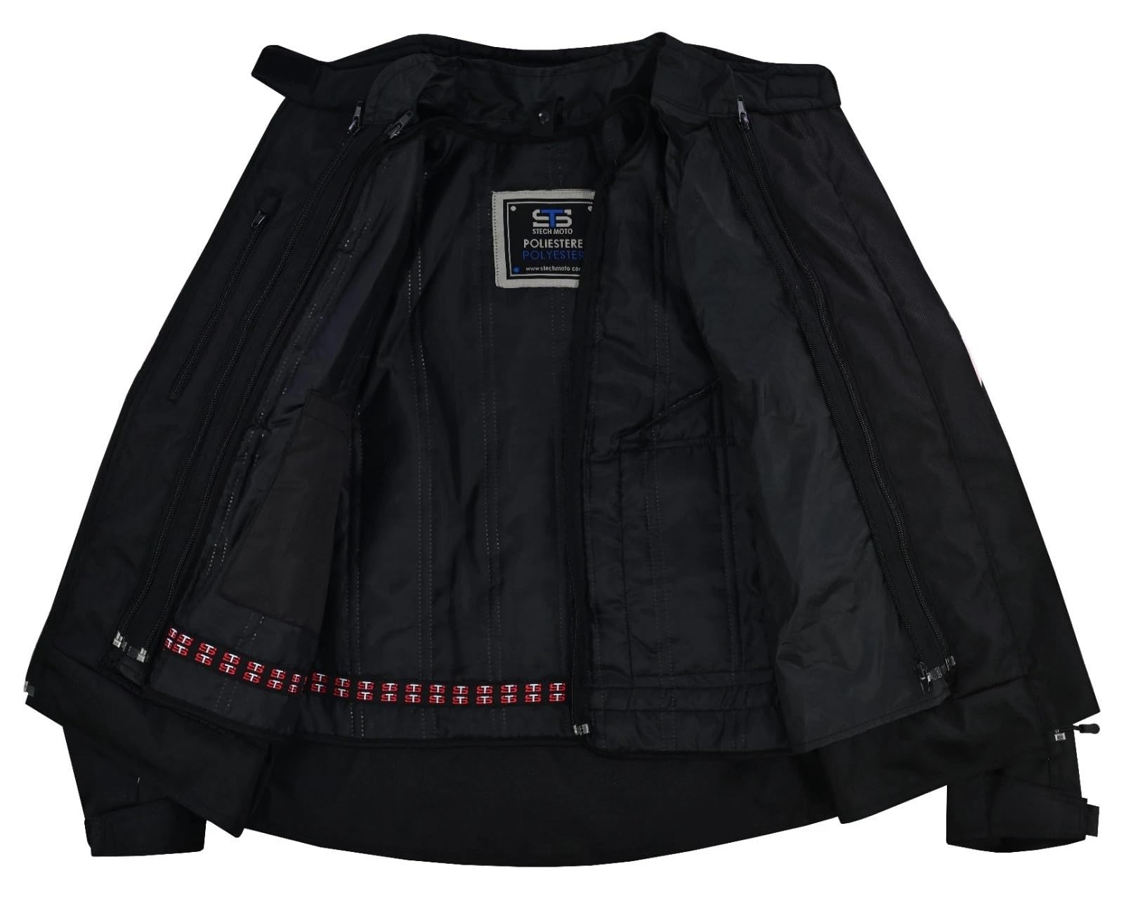 Genérico Chaqueta de Moto para Mujer ST 848 MXP-Tex, 3 Capas, 4 Estaciones, Impermeable, Poliéster 600D