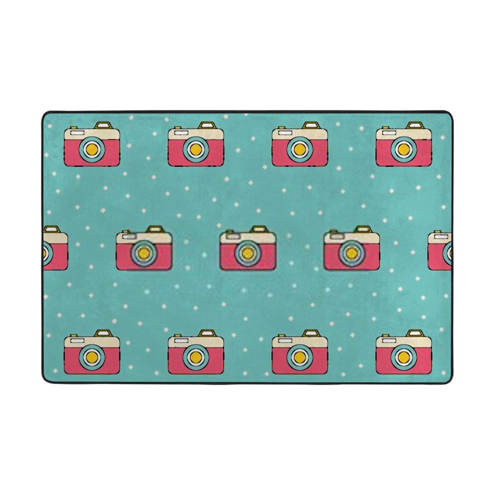 Tapis rétro pour appareil photo doux pour réchauffer un grand salon froid en velours