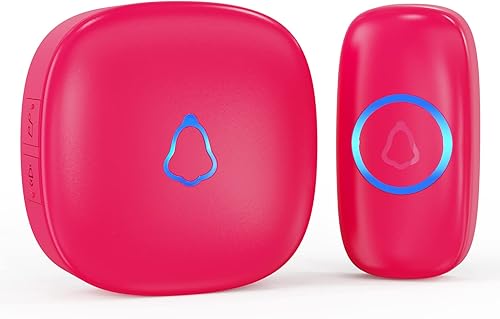 SECRUI Timbres inalámbricos para el hogar, aulas, apartamentos, negocios, etc. Fácil de usar, volumen ajustable, 58 campanillas, LED colorido,