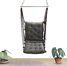 QSEC Big Swing Hammock Chair for Adults for Home, Balcony & Garden with Poly Rope with 130 Kg Load Capacity with Hooks & Accessories (Grey)
