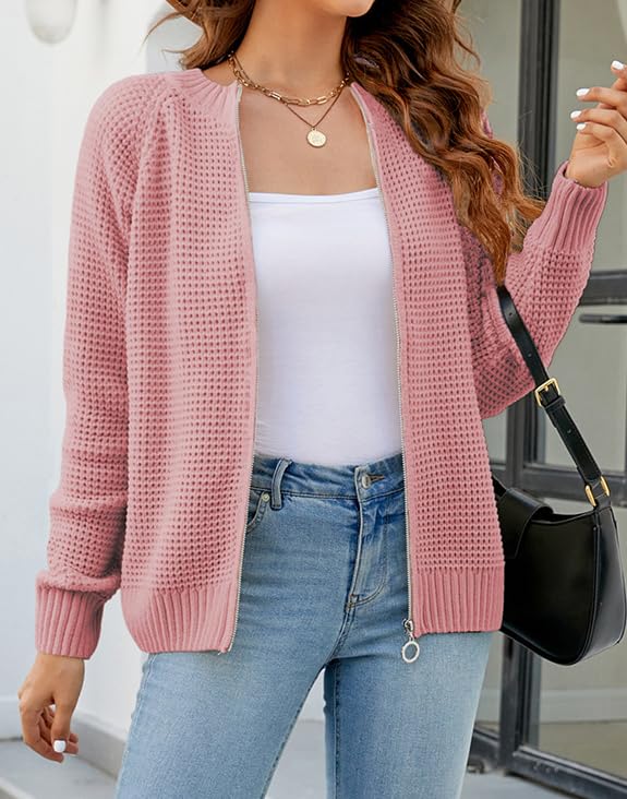 Image of futurino Knit Cardigan Women's Chunky Open Front Outwear Cover Up with Pockets