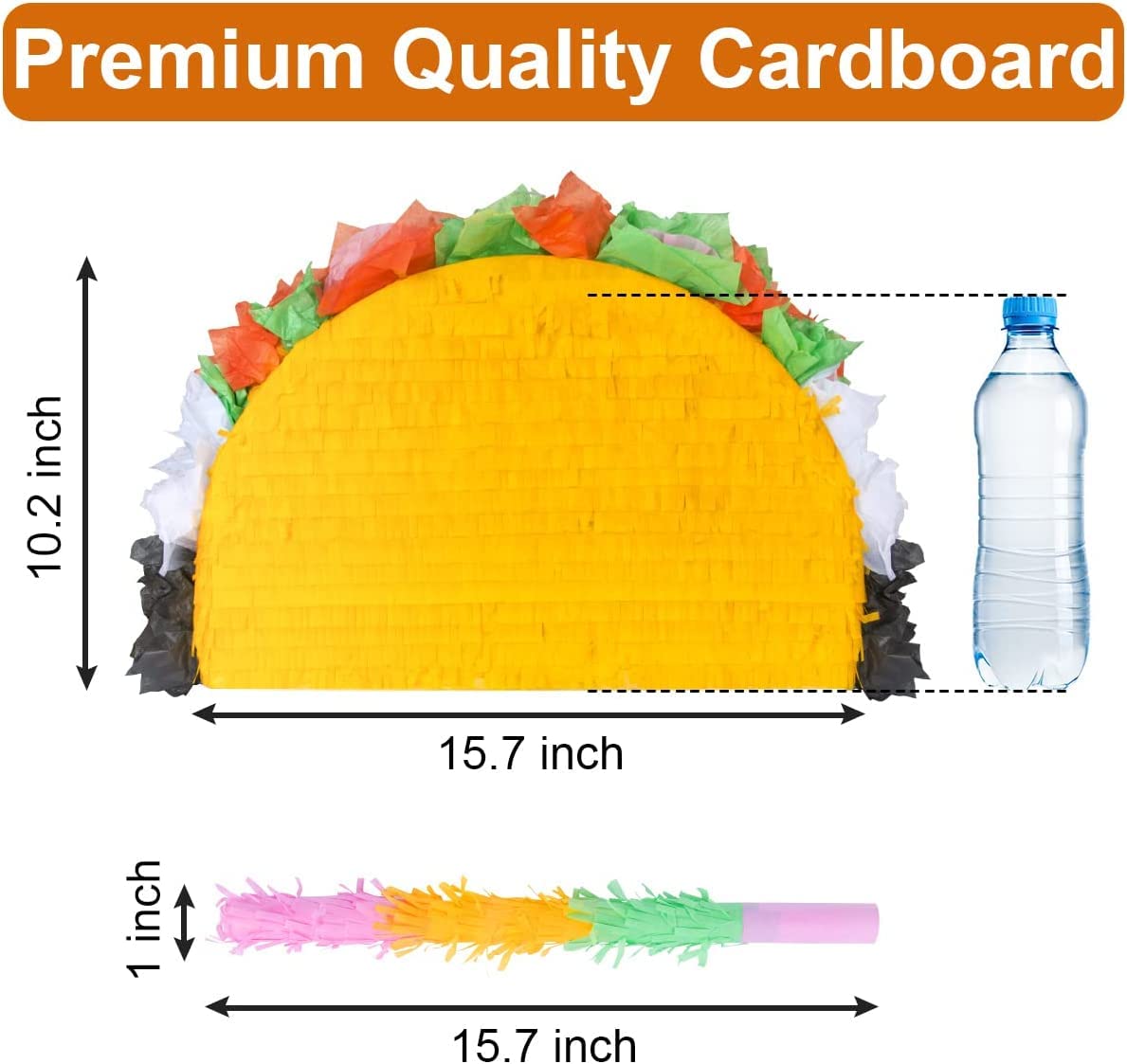 Taco Pinata with Stick-Mexican Pinata-Taco Pinatas for Fiestas, Cinco de Mayo Decorations, Mexican Themed Party, Kids Boys Taco Bout Parties Festival Birthday Party Favors Supplies