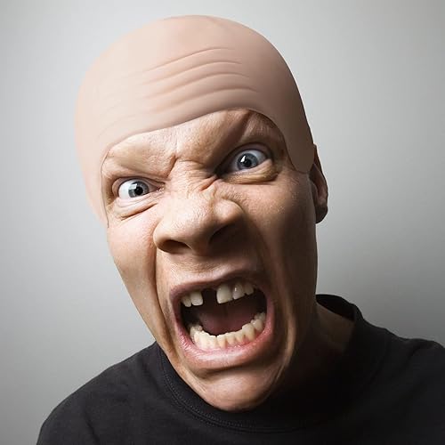 Miniatura 4 de 2 piezas de gorra calva de látex para Halloween, gorro calvo para peluca, sombrero calvo, cosplay, accesorios de disfraz para mujeres adultas (rosa,