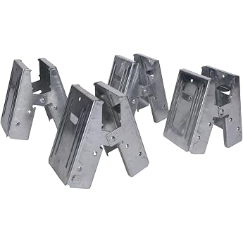 Century Drill & Tool 72994 Saw Horse Square for 5 x 10 cm Wood Galvanised Compact Storage Set of 4