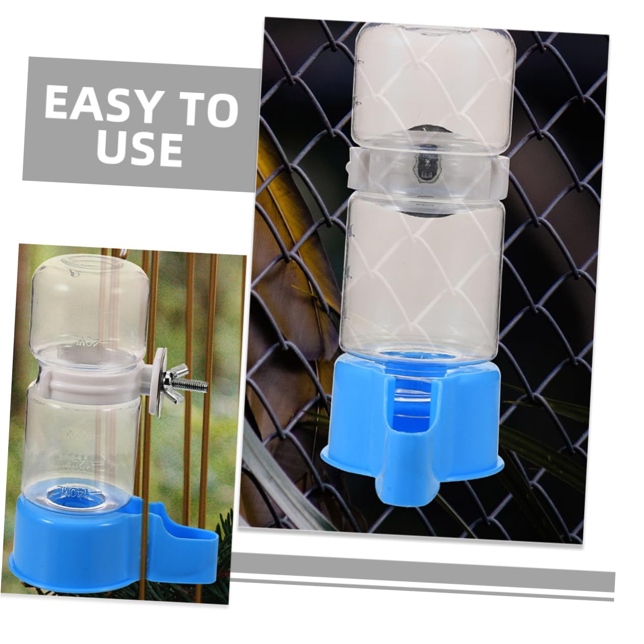 POPETPOP 8 Pièces Accessoires Pour Cage À Oiseaux Mangeoire À Oiseaux Abreuvoir À Oiseaux Abreuvoir À Oiseaux Fontaine D'Eau Pour Perroquet Outil De Consommation D'Oiseaux