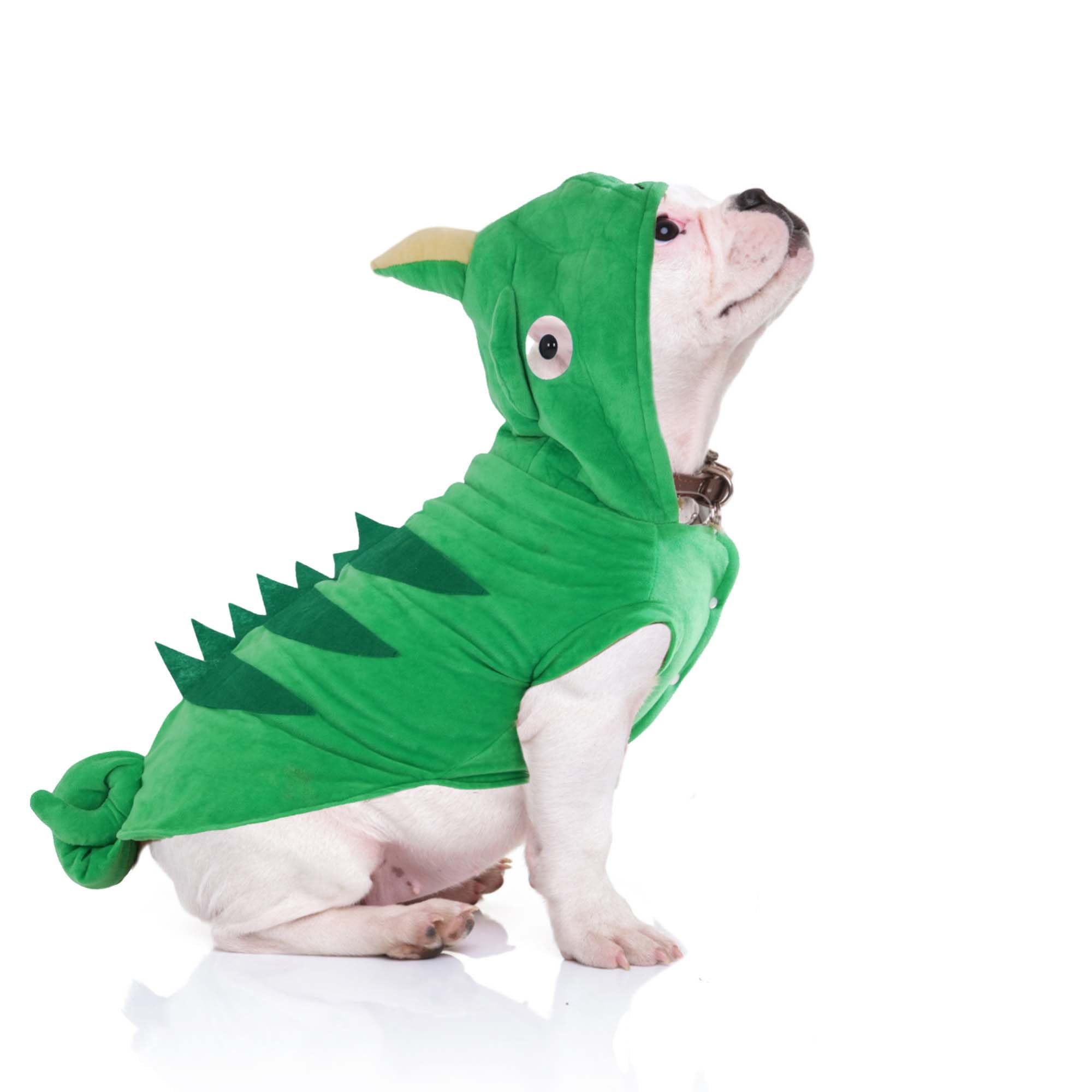 MuYaoPet Chameleon Dog Costume for Halloween,Winter Fleece Pet Cat Coat Jacket for Small Medium Large Dog,Pet Funny Clothes Hoodie Labrador Bulldog Chihuahua(Green, 3XL) โ image 1