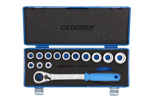 GEDORE 19 SKU-20 Juego de zócalos 12" 14 piezas 0.394-0.945 in