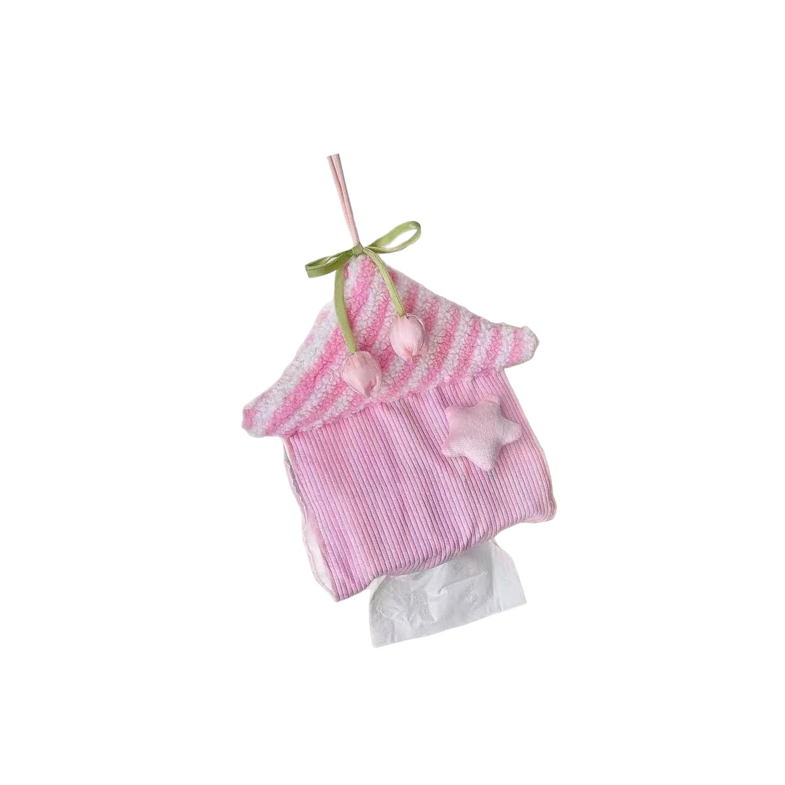 Stylish Flannel Hanging Tissue Box Cover with Unique Designs Ideal for Living Room and Car Feeling Styles Tissue Box