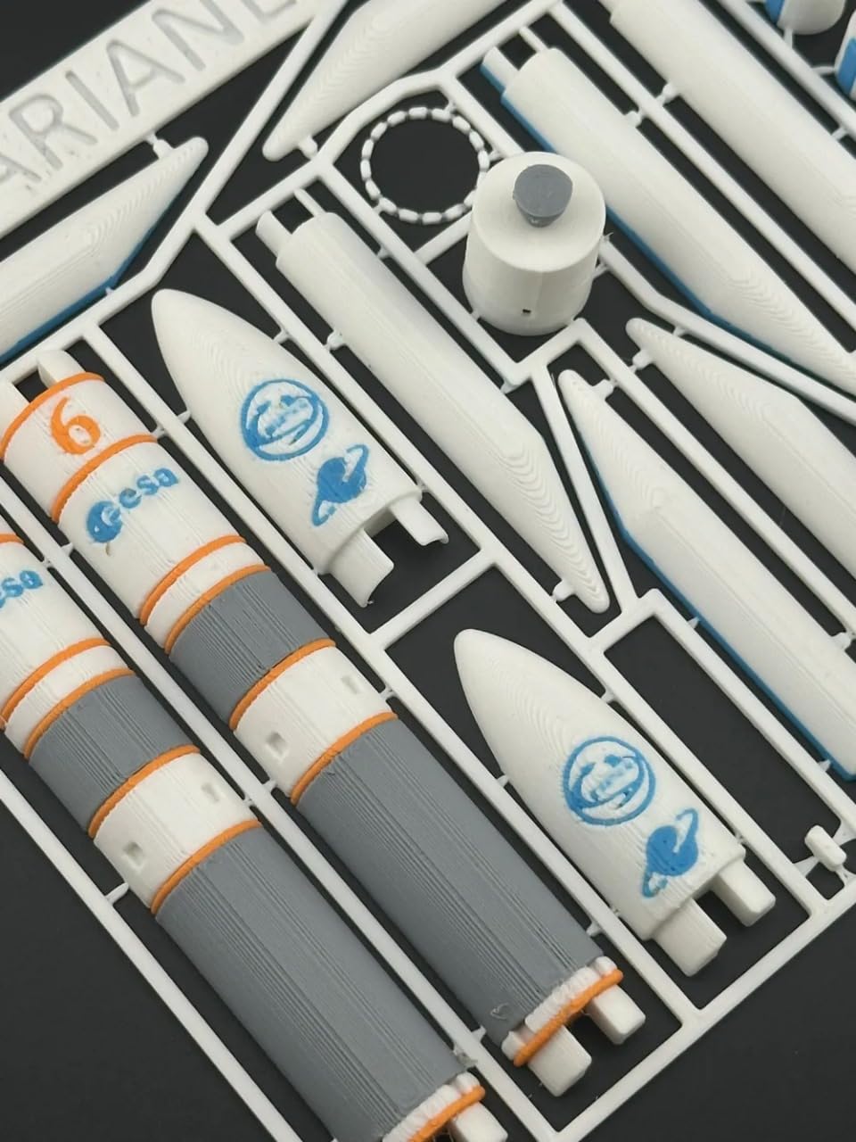 3D Craft ESA Space Rocket Model Kit Parts, Scale Model Plastic Components, White and Grey-image-20