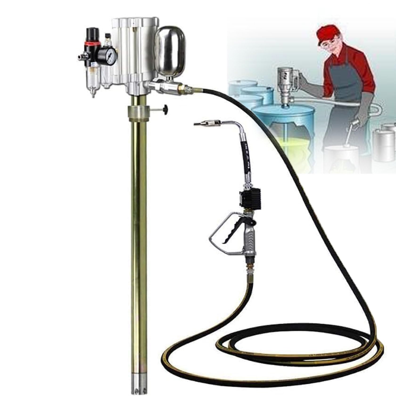 Pneumatyczna Pompa Do Oleju (Do Beczek 200 L) 75cm