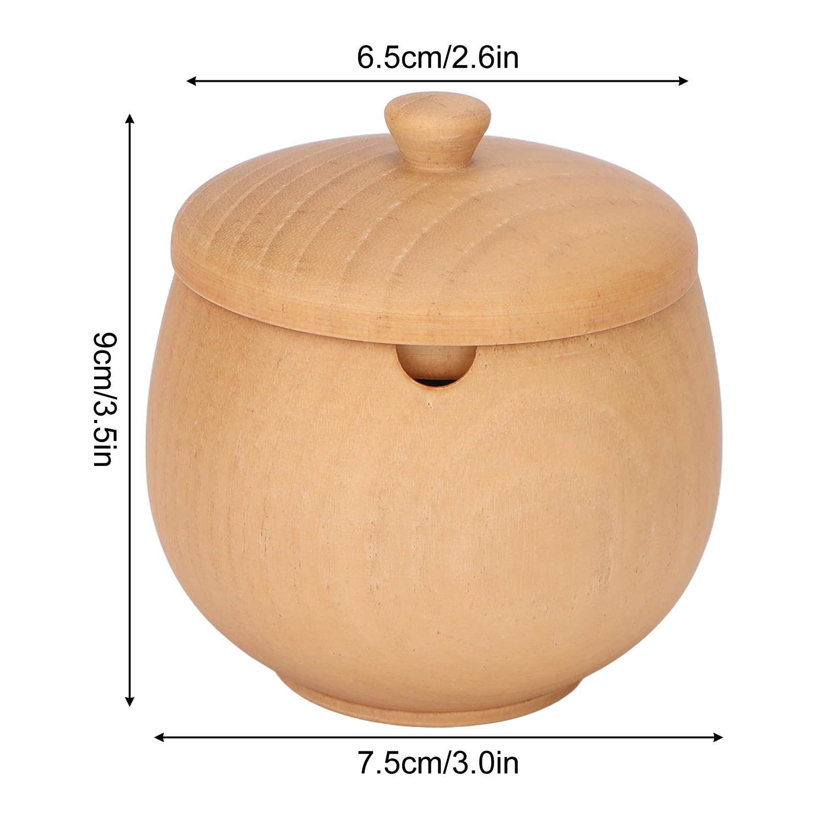 Scatola Per Sale In Legno Con Coperchio, Cucchiaio, Barattolo