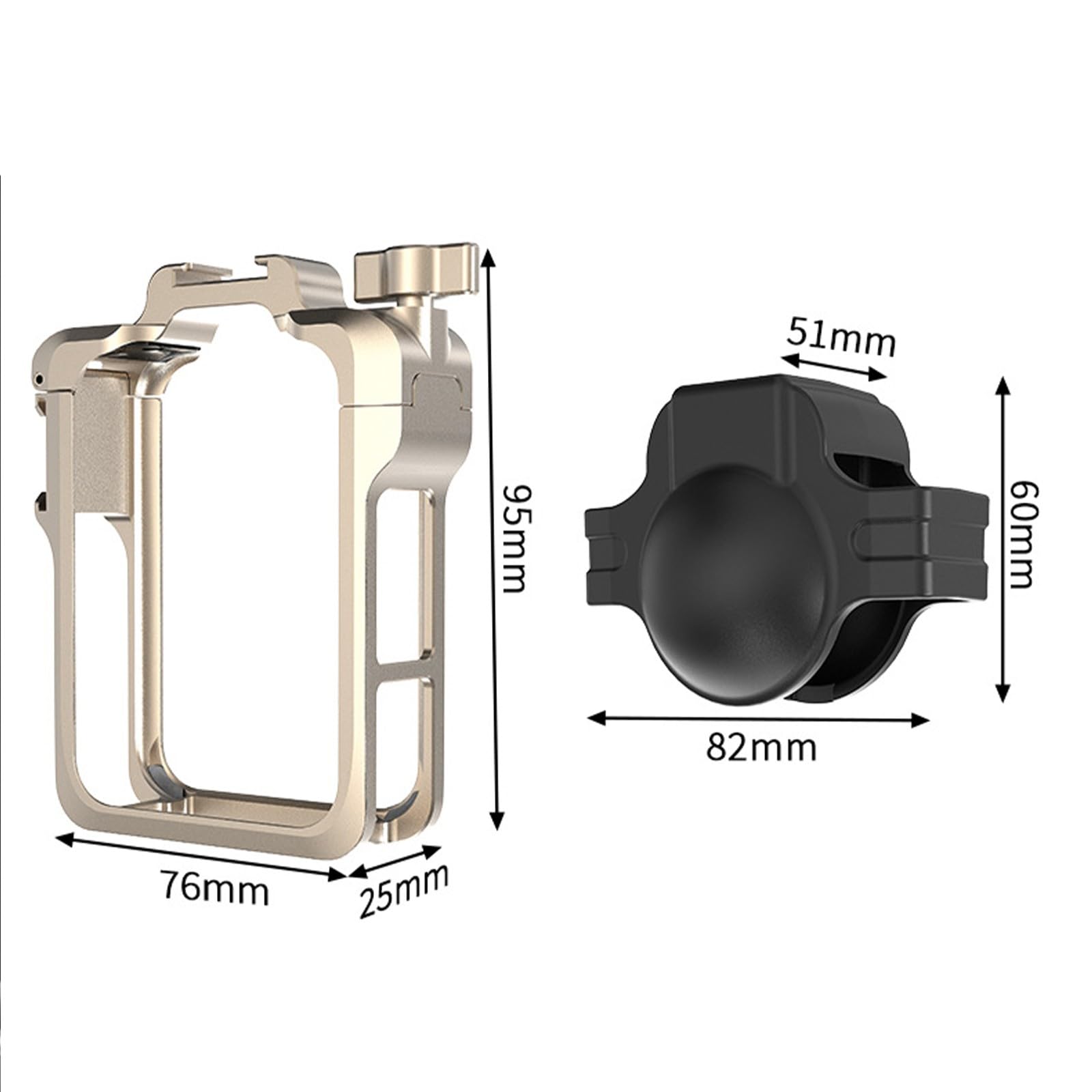 Metalowa klatka do aparatu mechanizm szybkiego uwalniania rozpraszanie ciepła ergonomiczna konstrukcja zimna stopka szybkie zwalnianie aluminiowa klatka