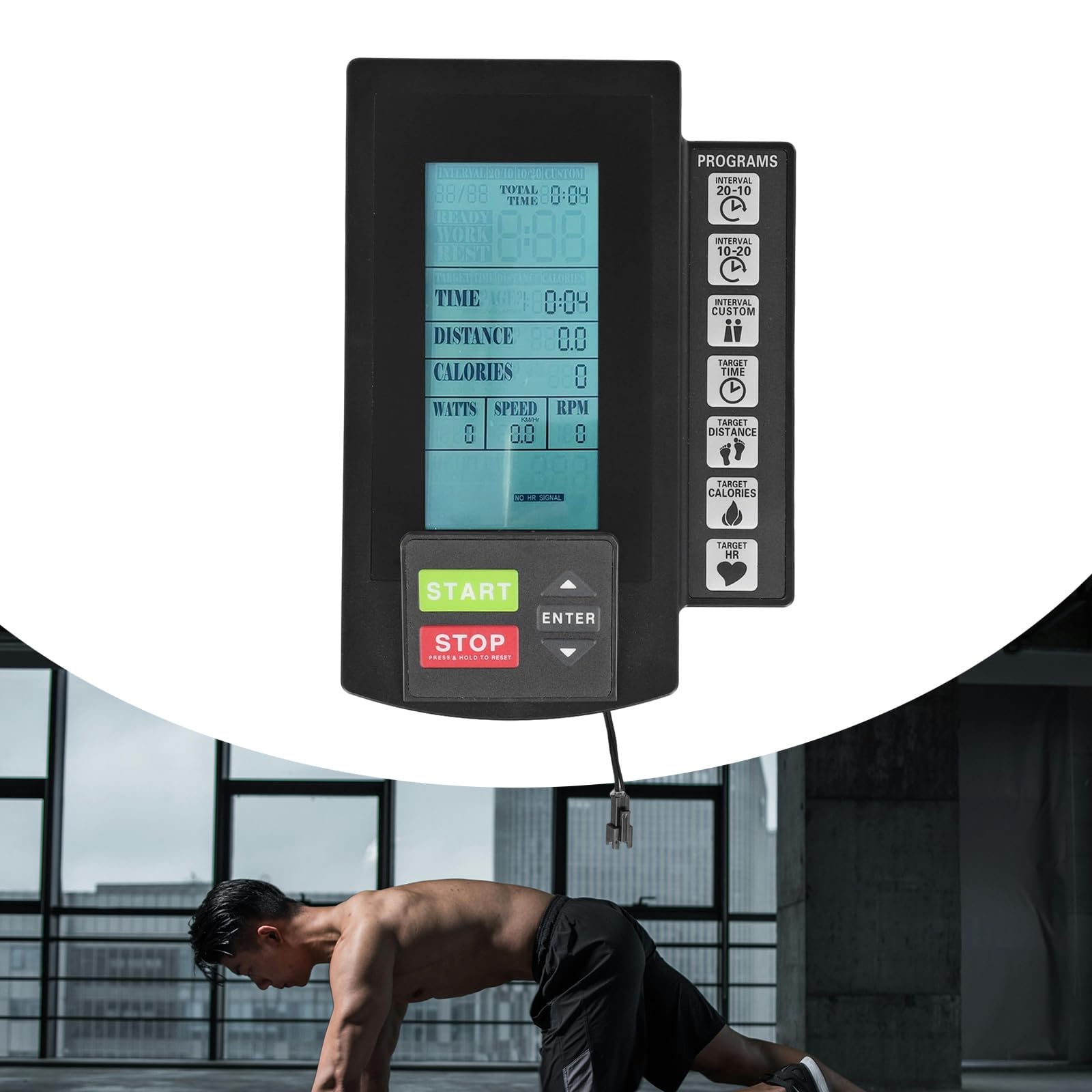 Indoor Exercise Bike Counter With Intuitively Display And Connectivity For Stationary And Sport Bikes