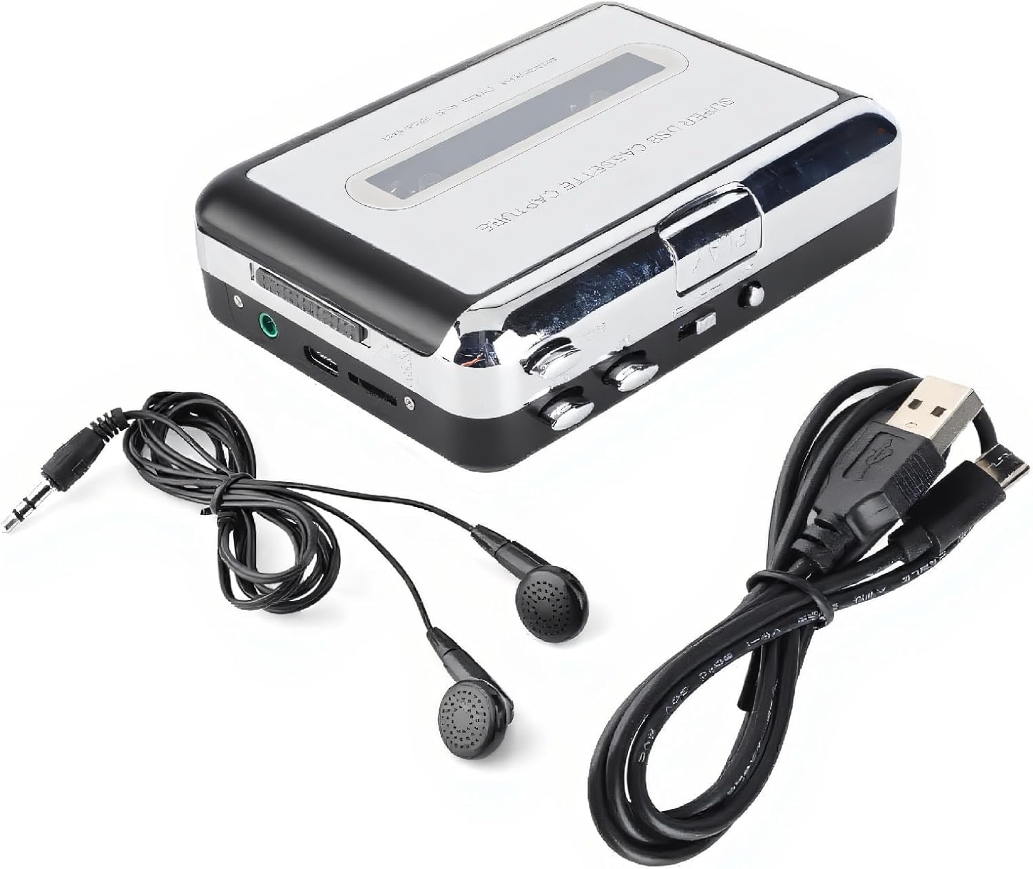 Cassette Player USB Cassette Tape to PC MP3 CD Switcher Clear Stereo Converter Captures Audio Music Player with Headphones Cassette to mp3 Cassette to mp3 Converter Microcassette Recorders