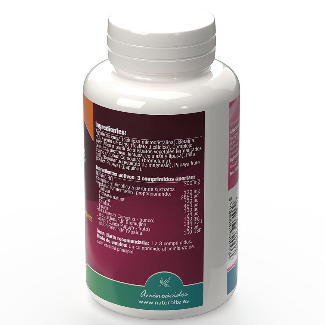naturbite EnZIMAS DIGESTIVE VEGANAS 250comp.