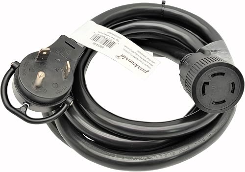 Miniatura 4 de Parkworld 885446 NEMA TT-30P a L14-30R Cable adaptador, RV 30A TT-30 enchufe macho con mango al generador 30A 4 clavijas L14-30 Receptáculo hembra