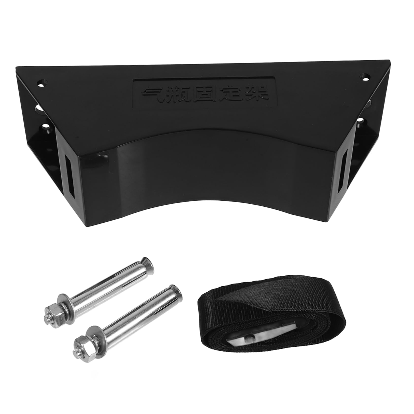 OSOLADY Gas Bottle Holder Propane Cylinder Holder Gas Bracket Gas Cylinder Wall Brackets Propane Holder Gas Cylinder Holder Case Propane Tank Strap Hook for Gas Canister Black Iron