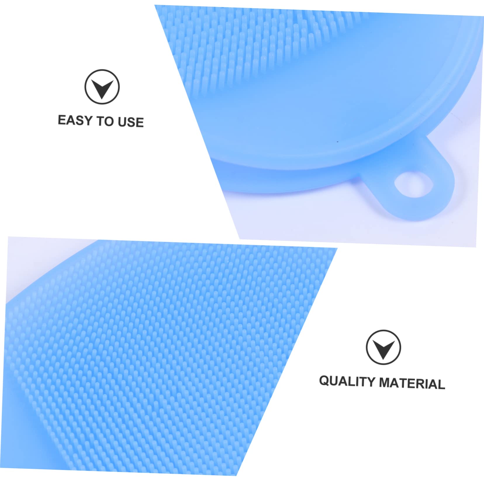 Cepillo de Baño de Silicona Azul, 2 Piezas para Limpieza Corporal | Masaje y Limpieza Profunda de Piel, Secado Rápido, Formato Compacto para Bolsa de Gimnasio