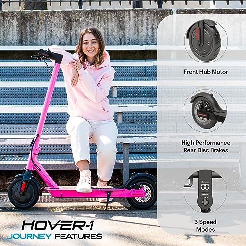 Image of Hover-1 Journey Electric Scooter 14MPH, 16 Mile Range, 5HR Charge, LCD Display, 8.5 Inch High-Grip Tires, 220LB Max Weight, Cert. & Tested - Safe for Kids, Teens, Adults