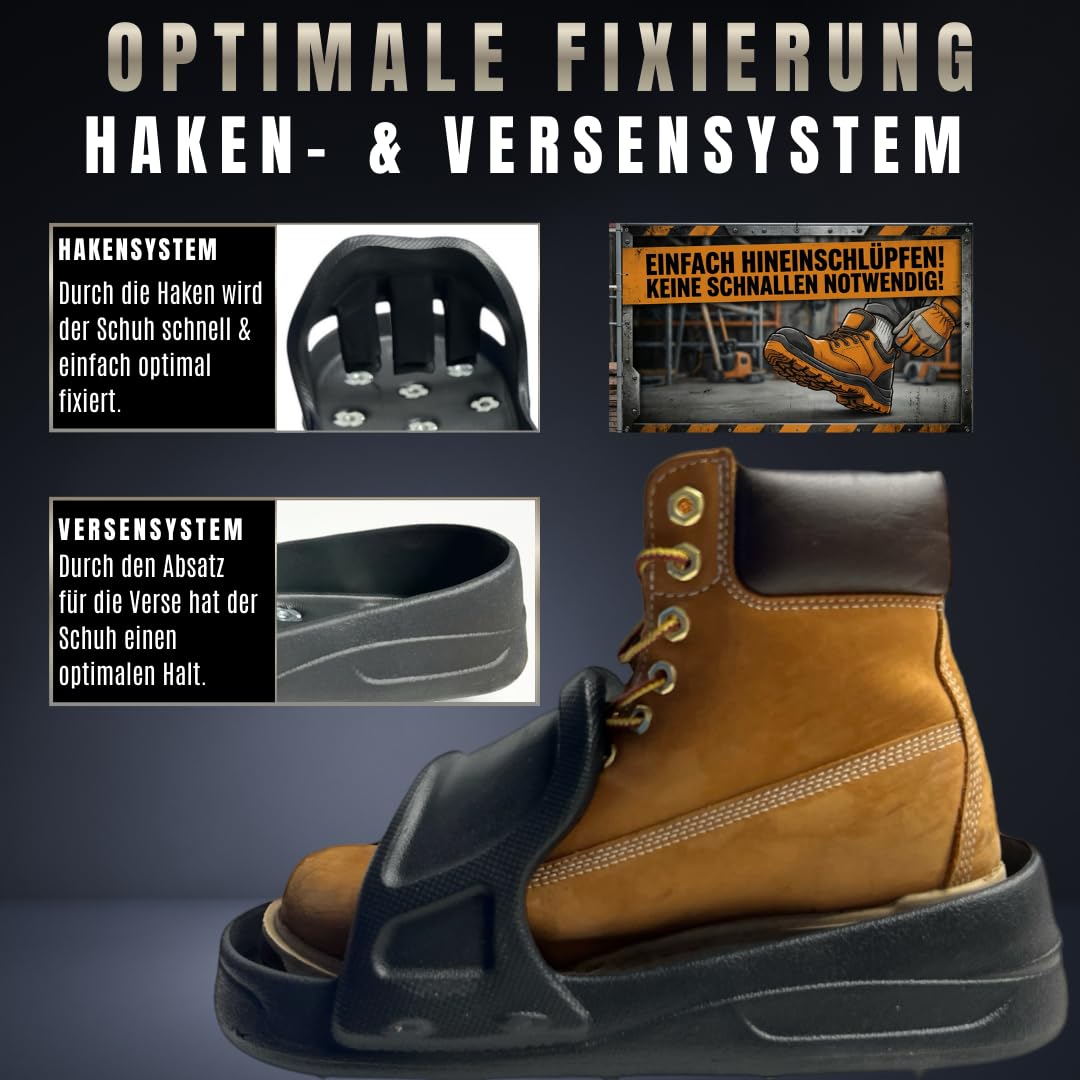 Pangolino | Nagelschuhe | Nagelsohle | Einfache Verwendung | Größe: M | zum Begehen von frisch gegossenem Epoxidharz, Estirch und Nivellier- & Spachtelmassen | Größe: Medium