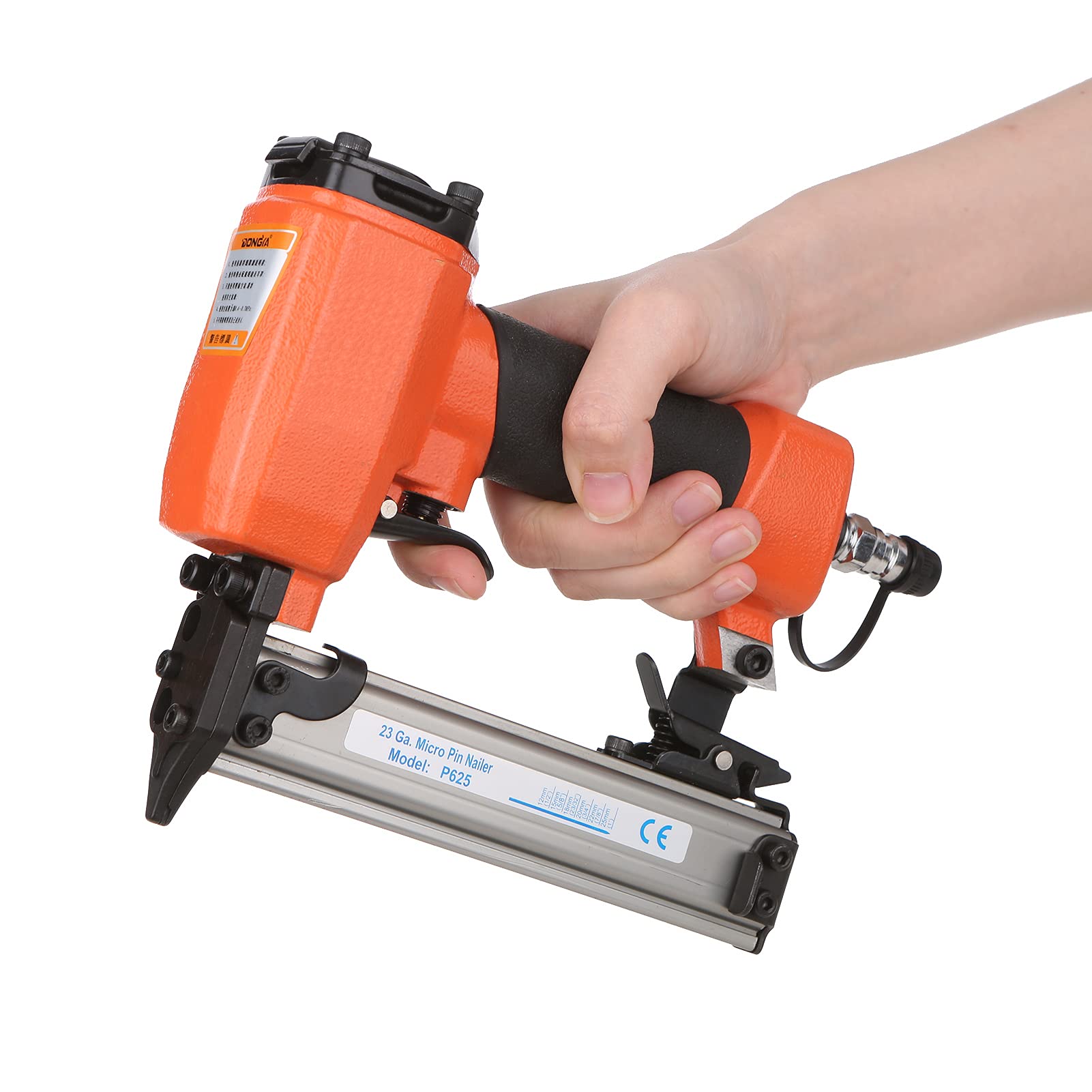 23 Gauge Micro Pin Nailer 1 2 Pollice ad aria Pneumatica Finitura Cucitrice Alimentata Chiodo per la Lavorazione Del Legno Mobili Decorazione Facile Rimuovere Chiodi Bloccati