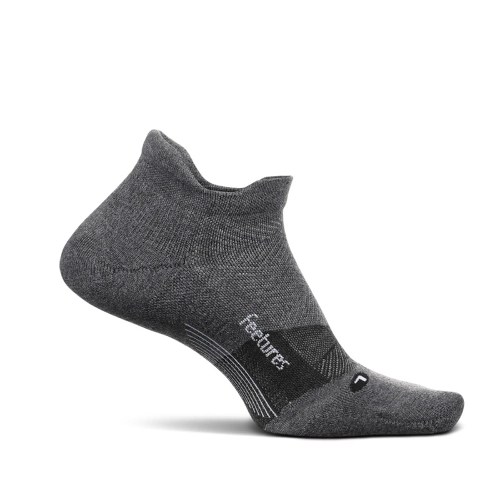 Feetures Unisex Golf Max Cushion No Show Tab Gray Large