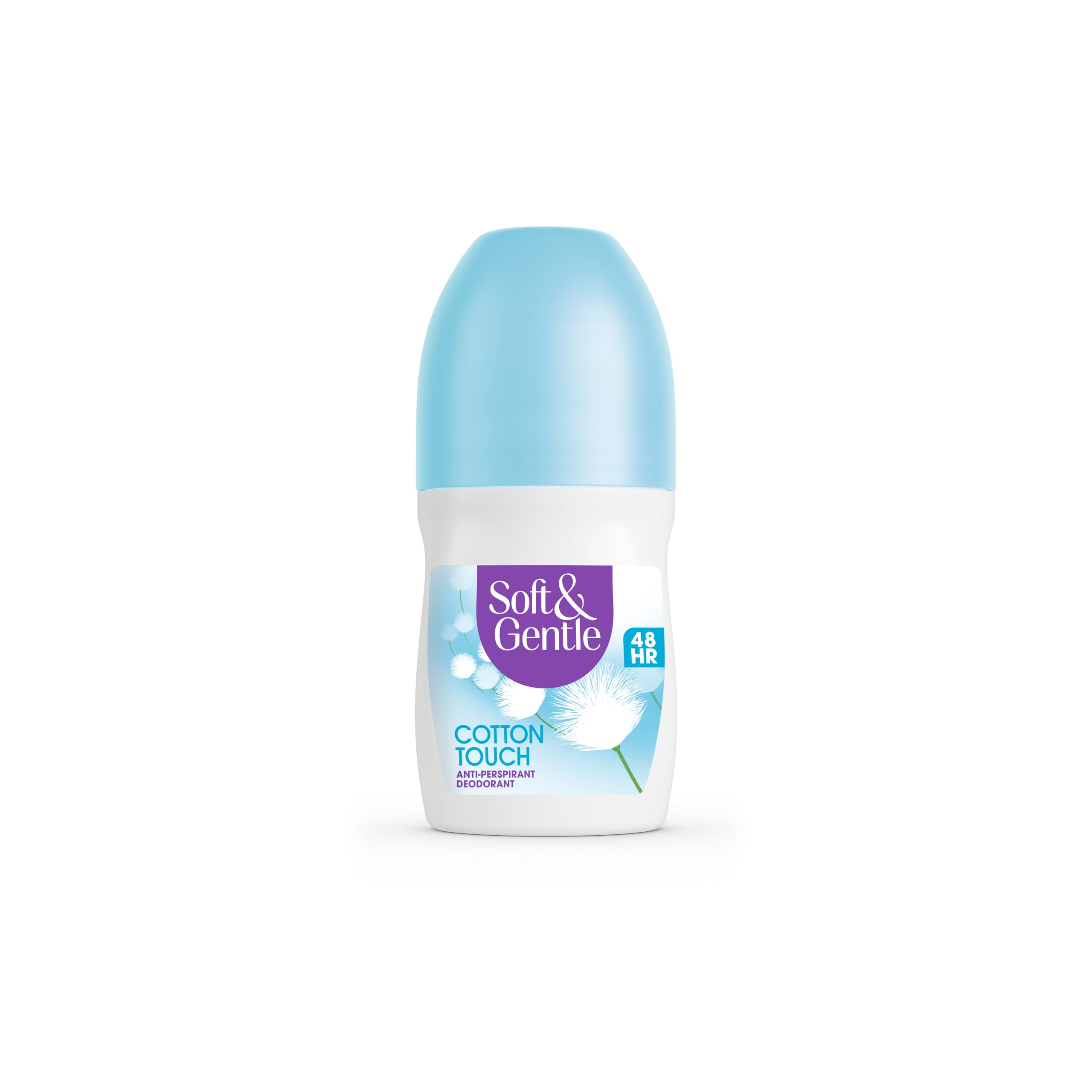 SOFT & GENTLE Cotton Touch Womens Anti-Perspirant Deodorant Roll-on 50ml | 48h Sweat & Odour Protection | Alcohol Free | Gentle on Skin | Cotton & Lily | Long-Lasting Fragrance | No White Marks