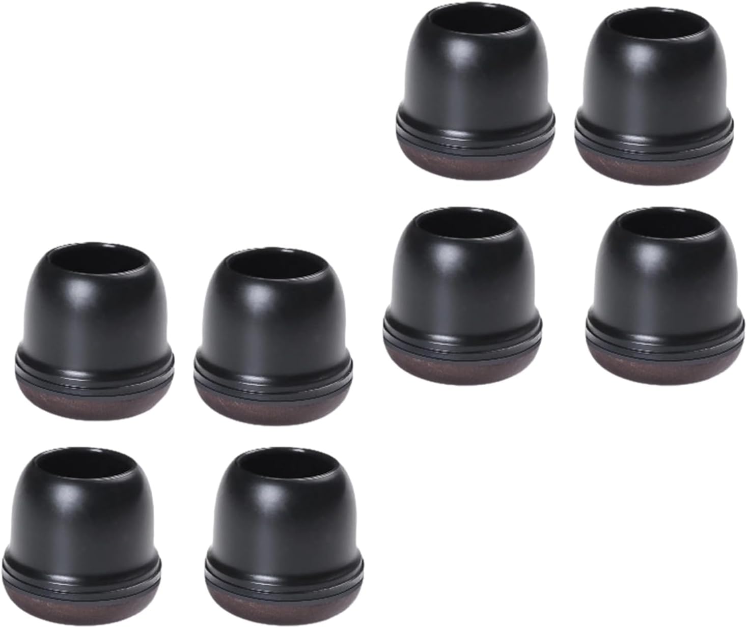8Pcs Furniture Leg Protectors, Black Round Silicone Covers, M