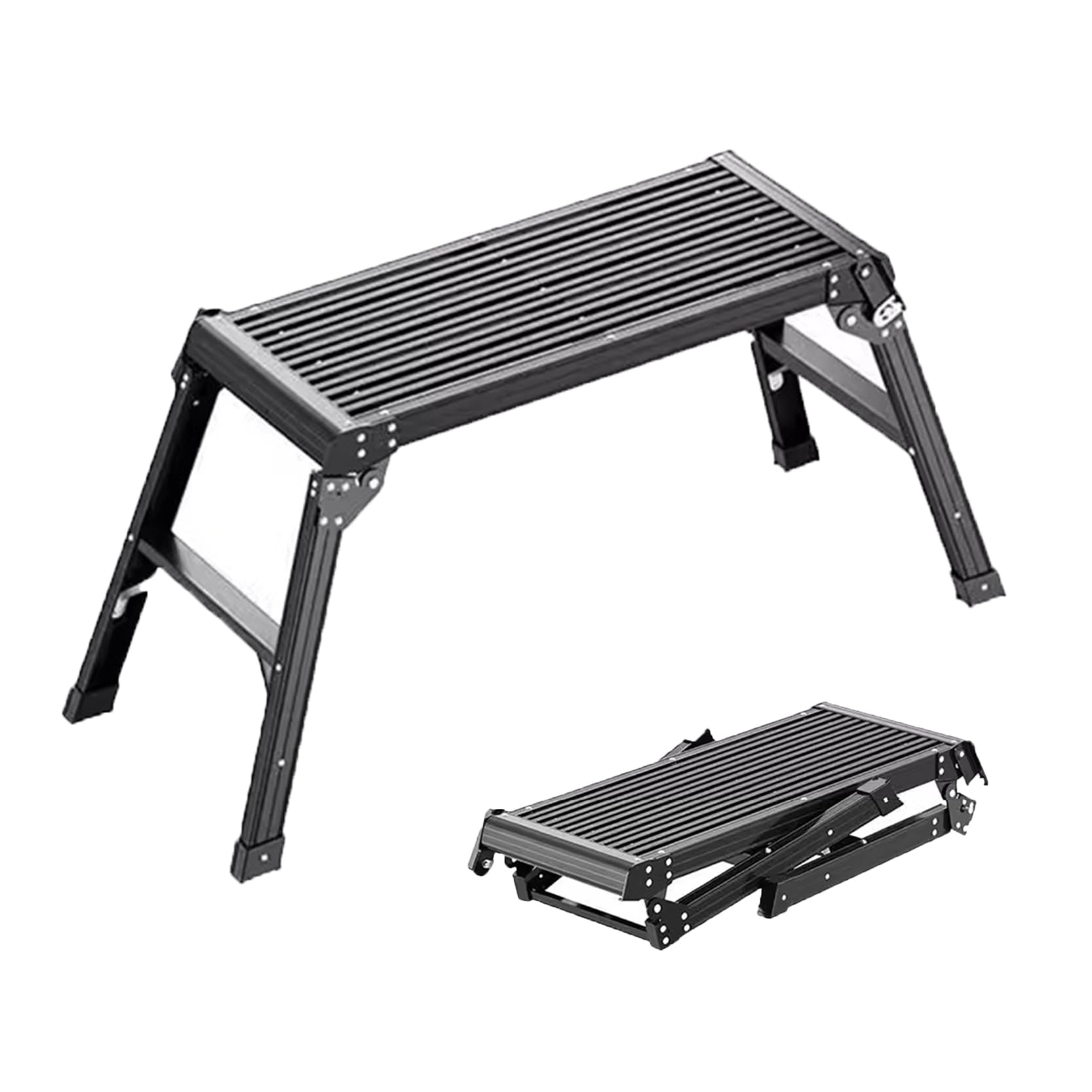 Drabina 150 kg platforma robocza, duża składana aluminiowa drabina schodkowa 75 cm, przenośna platforma rusztowania, krzesło domowe, wytrzymały stołek schodkowy