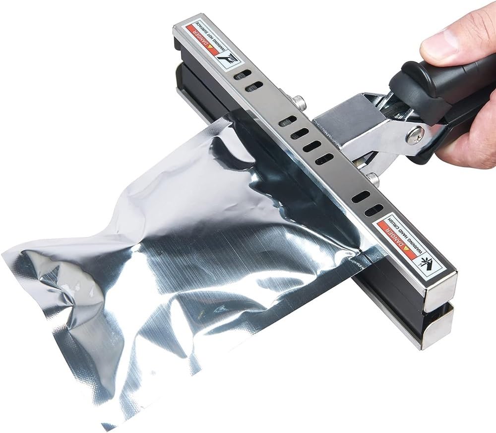 Sigillatrice a caldo portatile con temperatura regolabile per sacchetti di stagnola, kraft, e Mylar