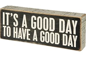 Primitives by Kathy 31127 Pinstriped Trimmed Box Sign, 8" x 3", A...