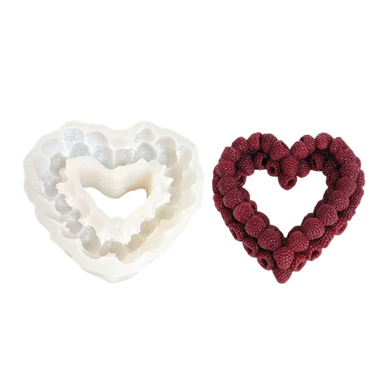 Mekalero Dessert Maker Tool Raspberry Shape Silicone Molds for Mousses Candies and Creative Baking Projects with Simple Removal Realistic Raspberry