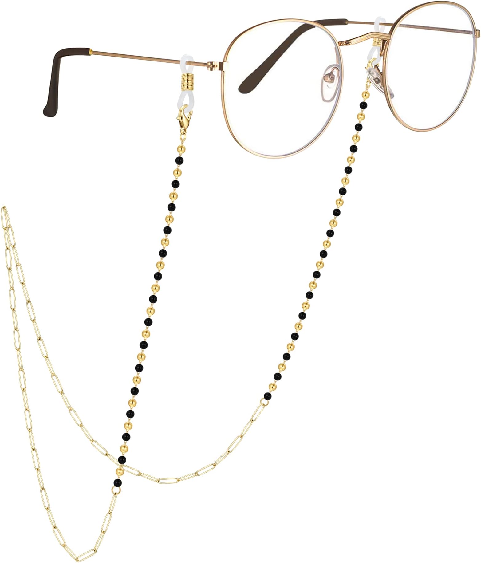 AllenCOCO Glasses Chain, Eyeglass Strap For Women Sunglasses - 14K Gold Eyeglasses Chain, Eye Glasses Holders Around Neck
