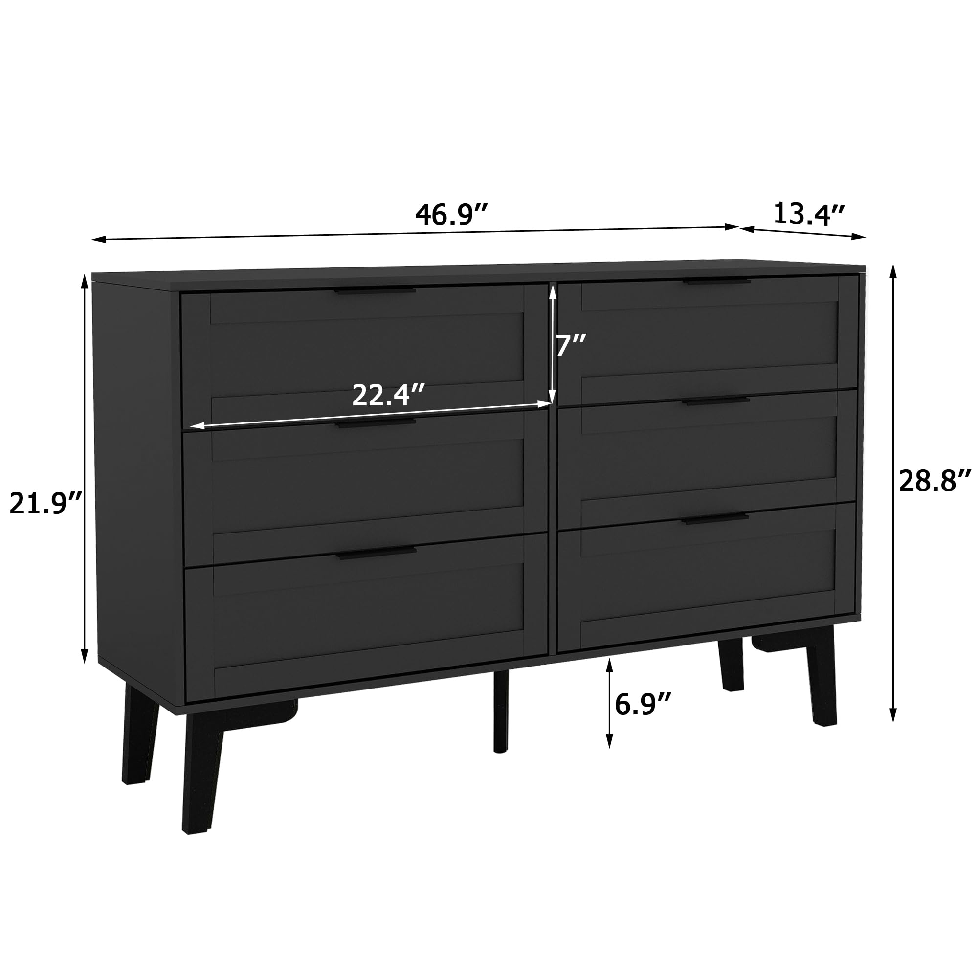 Amazon.com: TaoHFE Black 6 Dresser for Bedroom Modern Black Chest of  Drawers for Nursery Wood Dresser for Kids Horizontal Dressers & Chests of  Drawers for Bedroom Living Room : Home & Kitchen
