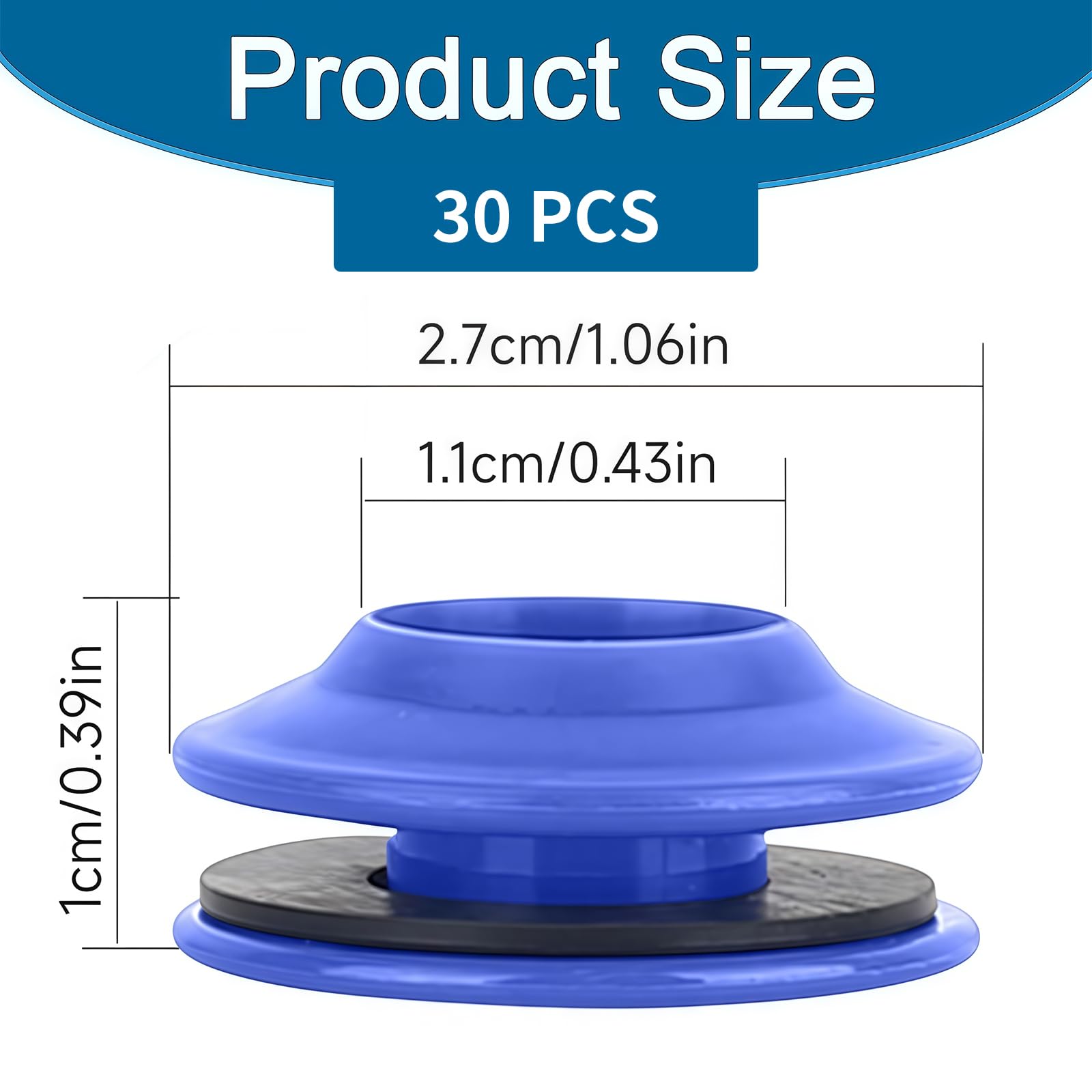 30 Pezzi occhielli per teloni Occhielli per Telone in Plastica,Occhiello per Telone Autoperforante,Occhielli in Plastica Multiuso per Tende da Piscina Teloni Tende Telo Telone,27 x 27 x 11 mm