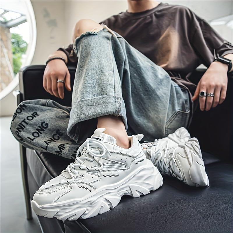 Men's Breathable Casual Sports Shoes - Anti-Slip Rubber Outsole, Lace-Up Design, All-Season (Spring/Summer/Fall) for Outdoor Running, Hiking & Travel4