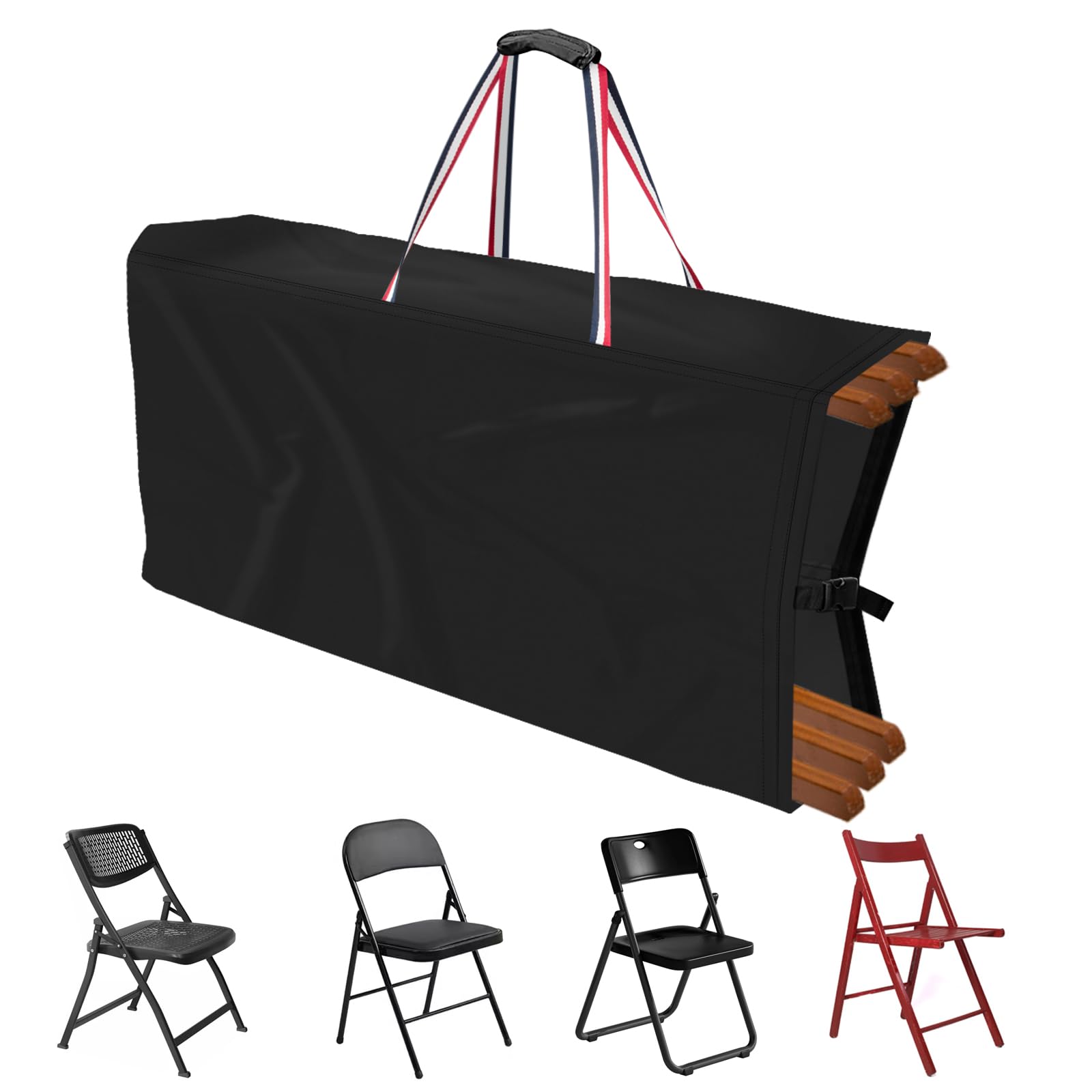 Sac De Rangement Pliable Pour Chaise De Jardin, Camping, Voyage – Polyester 210D, Cordon De Serrage (plusieurs Tailles)