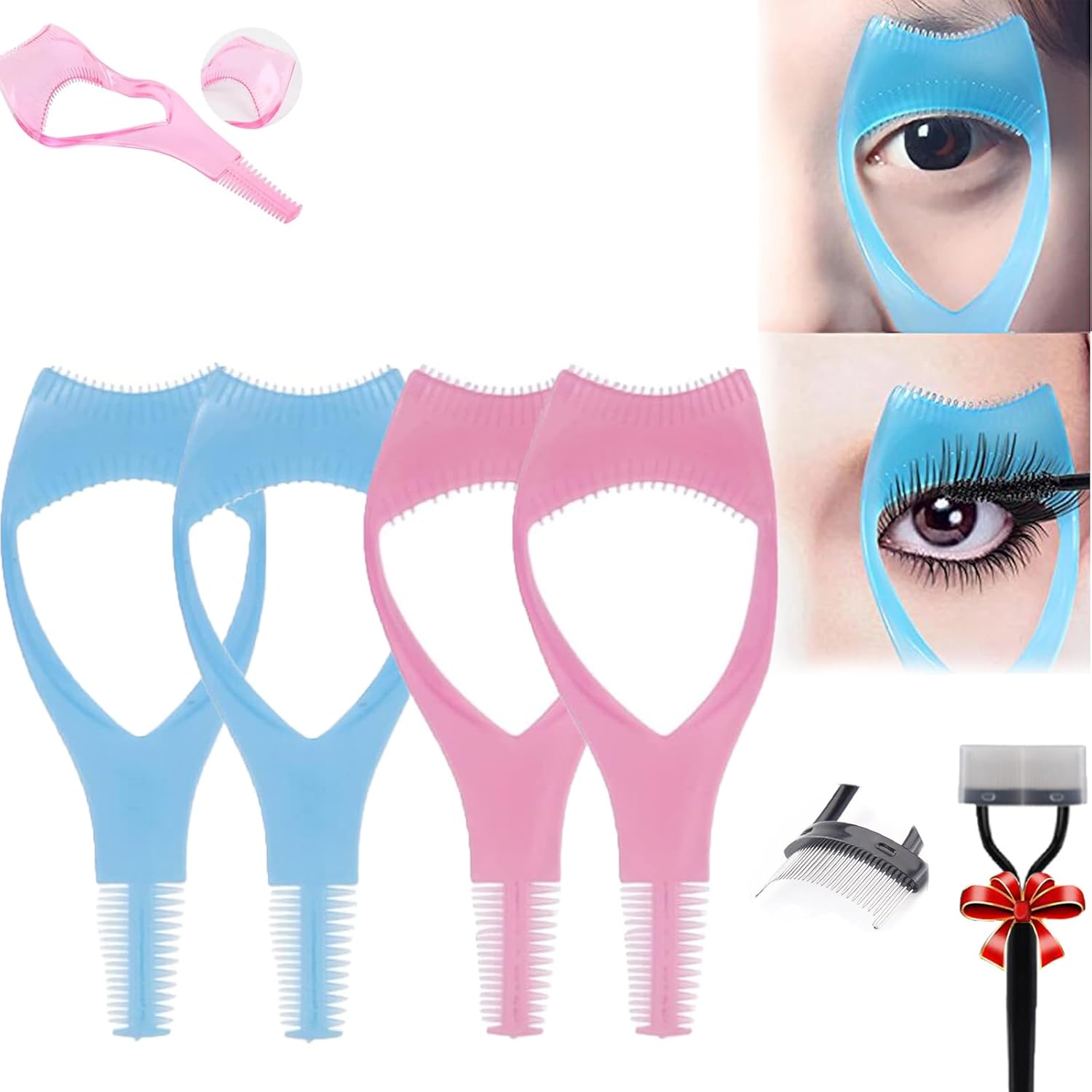 3 in 1 Eyelashes Tools Mascara Shield Applicator Guard