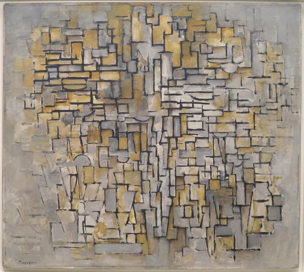 ArtDirect Tableau No. 2, Composition No. VII (1913) 40x36 UnFramed Museum Art Print Poster Ready for Framing by Piet Mondrian (Dutch, 1872-1944)