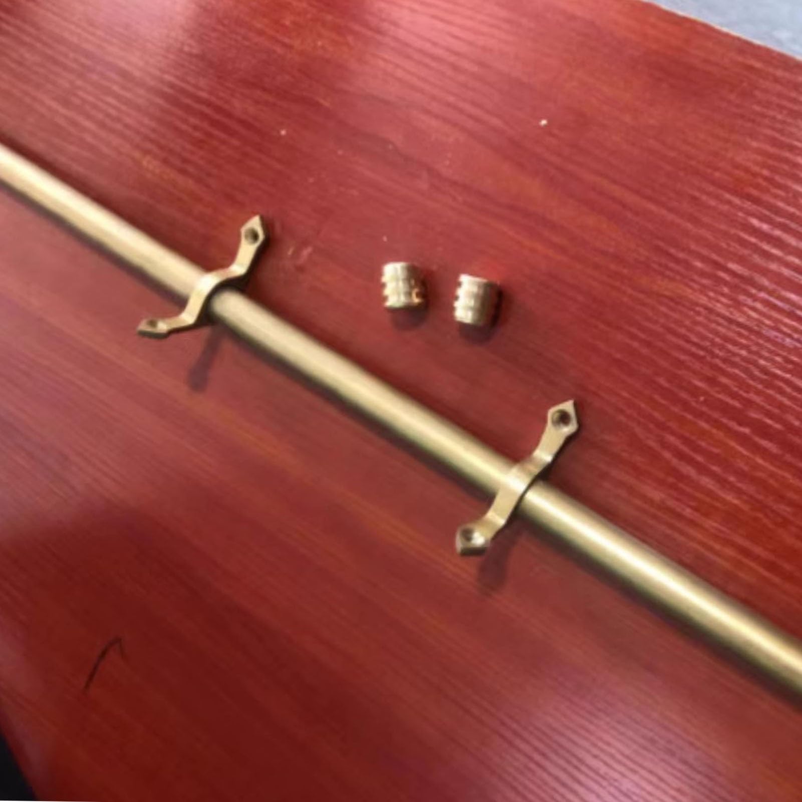 Barres de fixation pour tapis d'escalier en laiton doré chic de 51 cm