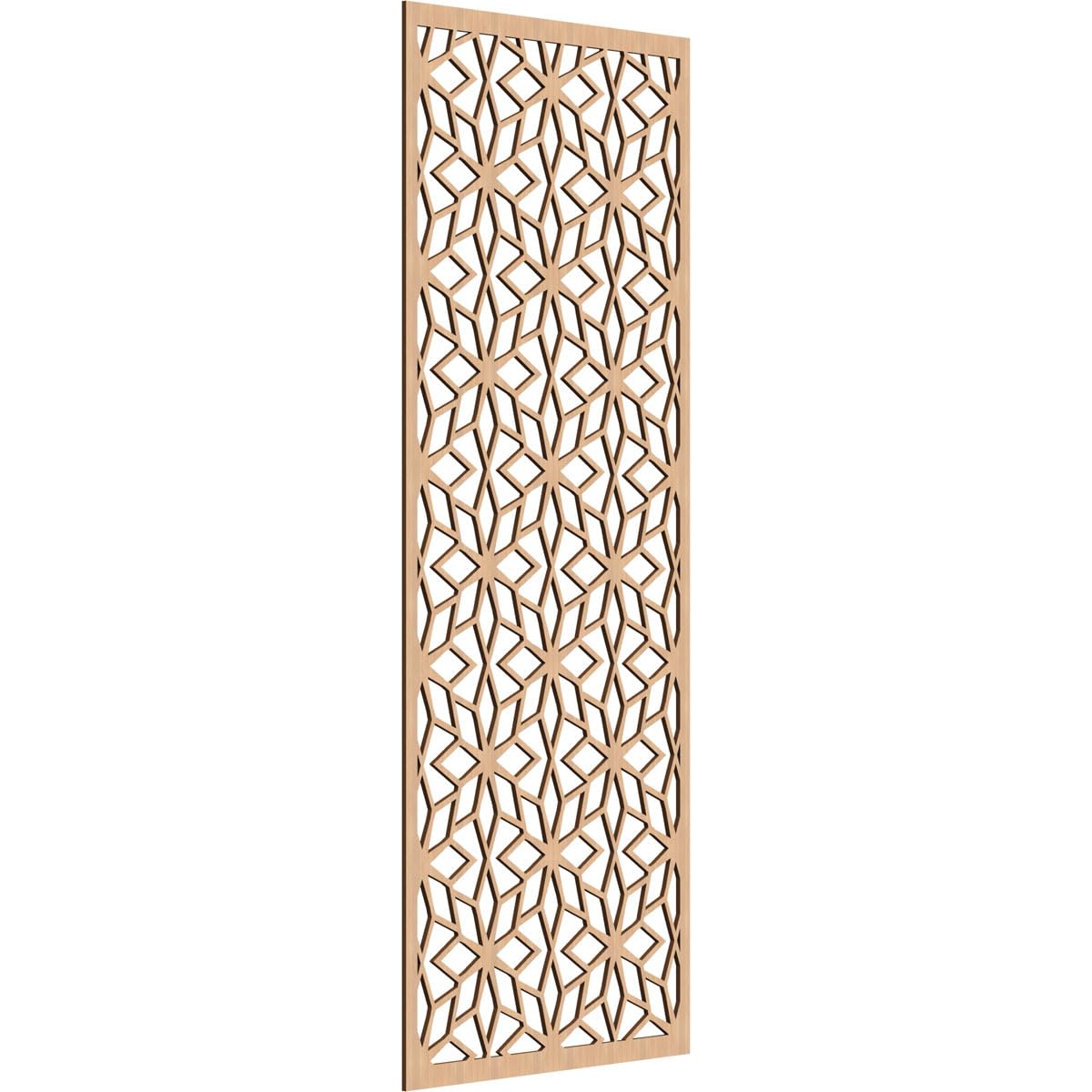 Lake Decorative Pierced Fretwork Wood Wall Panels, 27 3/8"W x 69 3/8"H x 1/4"T, Hickory