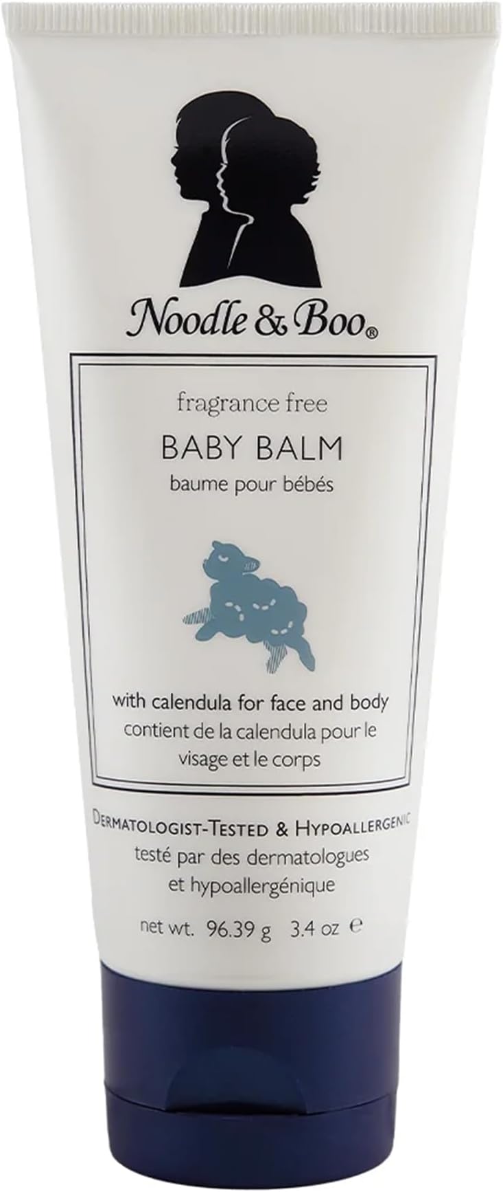 Baby Balm for Face and Body, Hypoallergenic and Natural Baby Skin Care with Organic Calendula for Sensitive Skin, Pediatrician and Dermatologist-Tested, Fragrance Free, 3.4 Oz