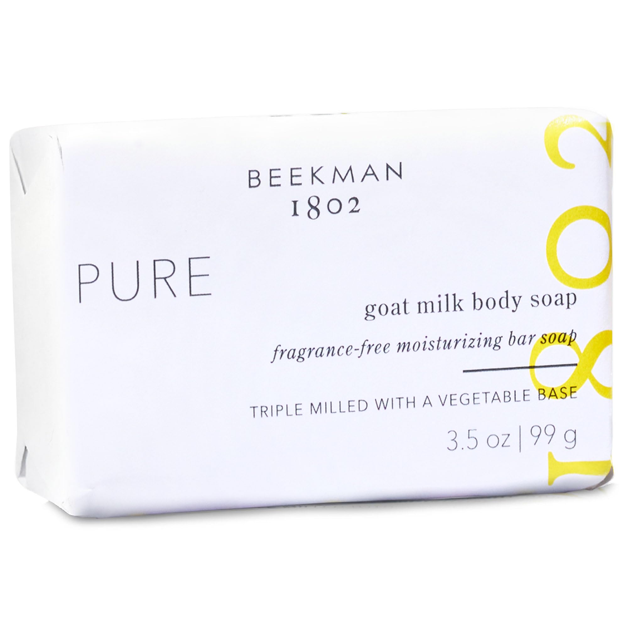 Beekman 1802 Pure Palm-Sized Bar Soap - Fragrance Free - 3 5 oz - Cleanses Nourishes Hydrates -