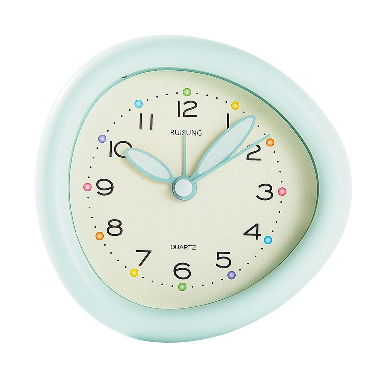 Kalttoy Blue Analog Alarm Clock, Battery Operated Desk Table Shelf Clock For Kids, Bedside Alarm Clocks With Light For Bathroom Decorative Shelf